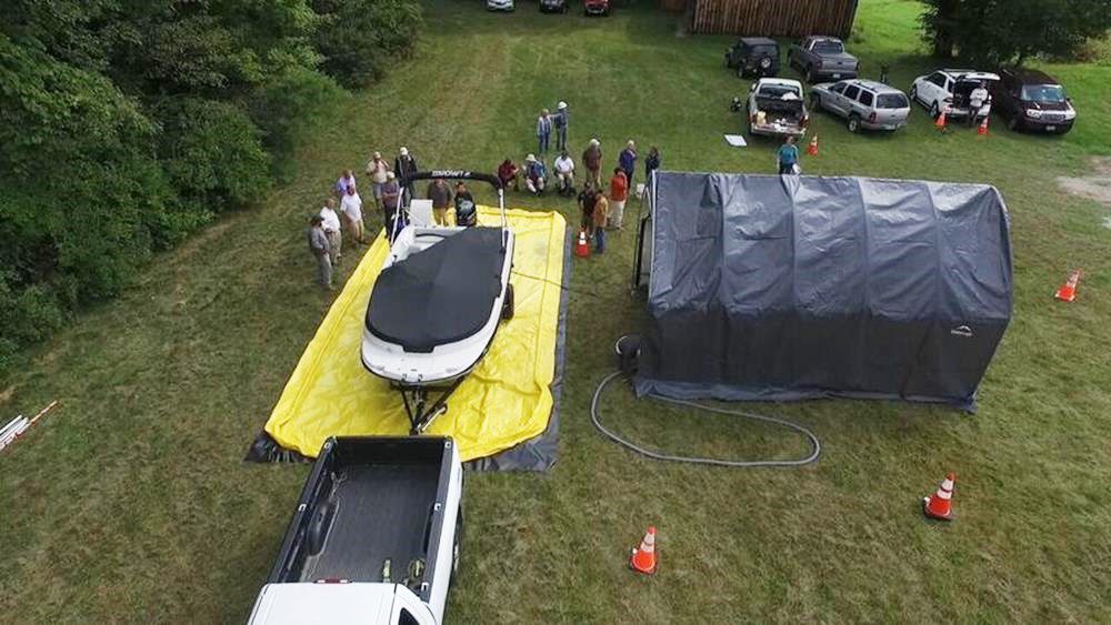 New boatwashing station on Schroon Lake already keeping bad things out
